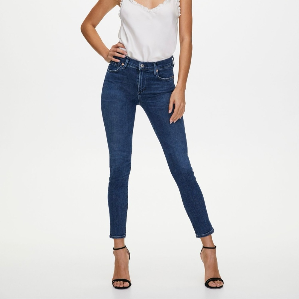 Citizens of Humanity Crop High Rise Skinny Rocket Dark Wash Jeans Size 31 or 10